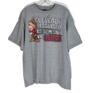 Vintage Disney World Grumpy Dwarf Gray T-shirt Mens Size XL 90s